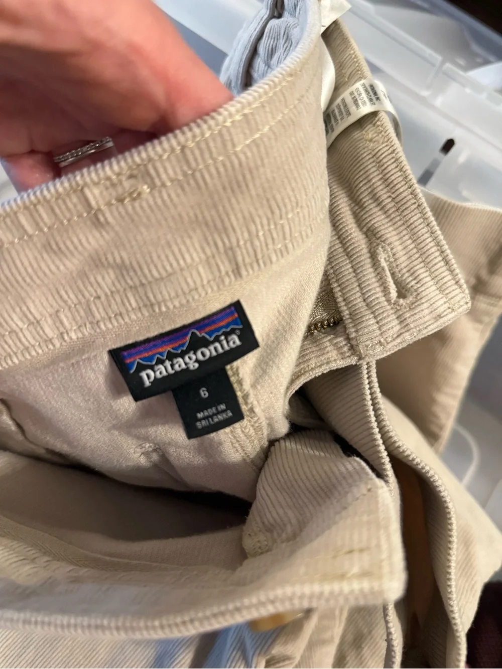 Patagonia Wide Leg Pants in Light Tan/Cream